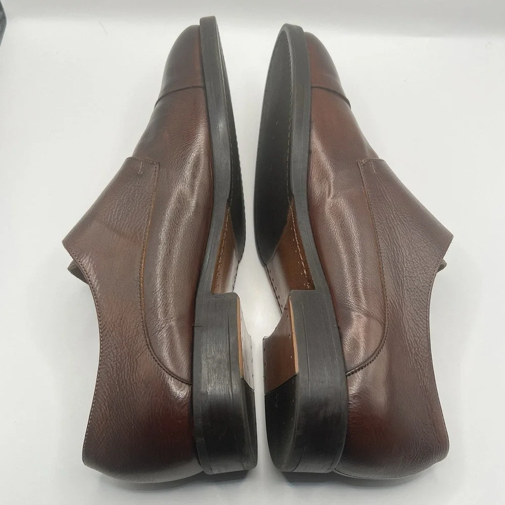 Hadley London Double Monk Strap Leather Dress‎ Shoe Sz 10 Brown Made In Portugal